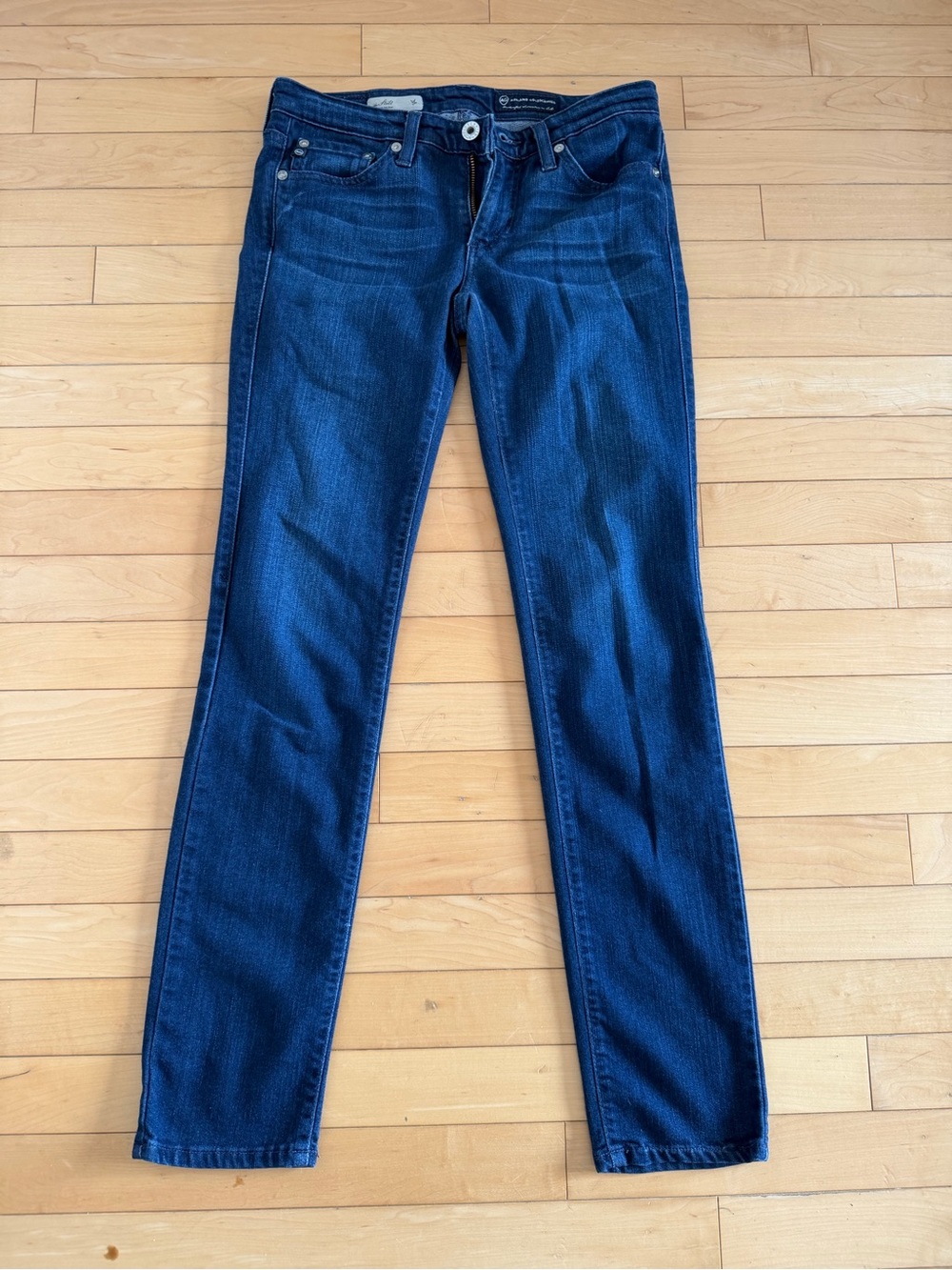 AG Adriano Goldschmied The Stilt Cigarette Jeans Size 26R Dark Wash Made in USA